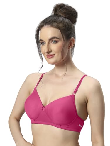 Image of SONARI Wire Free Padded Bra | Medium Padding for Support, Medium Coverage, Soft Cotton Polyester Material, Adjustable Straps with Hook & Eye Closure, Wash Only - 007