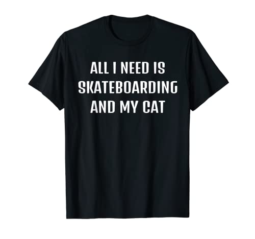 Cute Sarcastic Skateboarding Cat T-Shirt