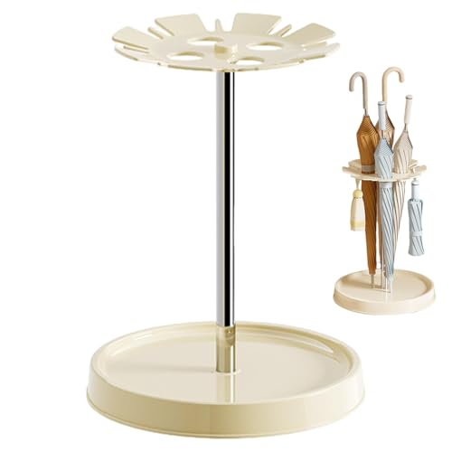 Huvqianu Rustproof Umbrella Stand, Round Umbrella Holder, Umbrella Storage Solution, Umbrella Rack with Tray, Tall Rustproof Umbrella Holder for Organizing Long and Short Umbrellas