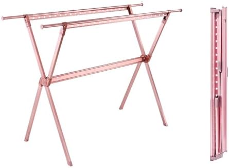 Foldable Laundry Drying Rack Clothes Drying Rack, Folding Drying Rack with Windproof Holes Heavy Duty Collapsible Clothesline for Outdoor Indoor