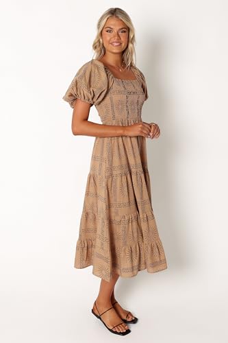 Petal & Pup Women's Soliel Puff Sleeve Midi Dress2