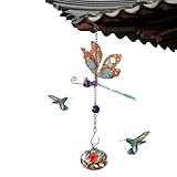 Yabauuop Kolibri Futterstelle - Vogelfutterstelle Deko | Windspiel Futterstelle Für Kolibris - Für Garten Party Innenhof Balkon Terrasse Und Weg