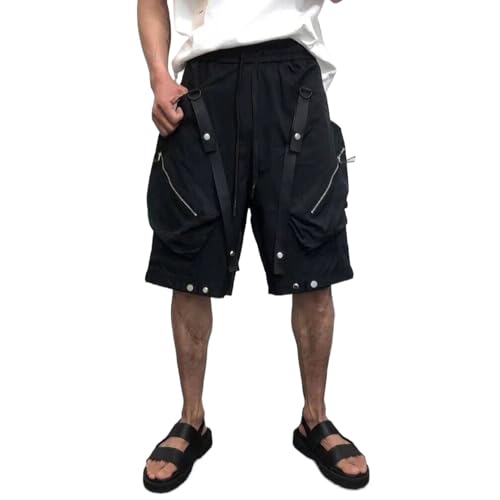 Short cargo d'été multi-poches avec taille élastique confortable