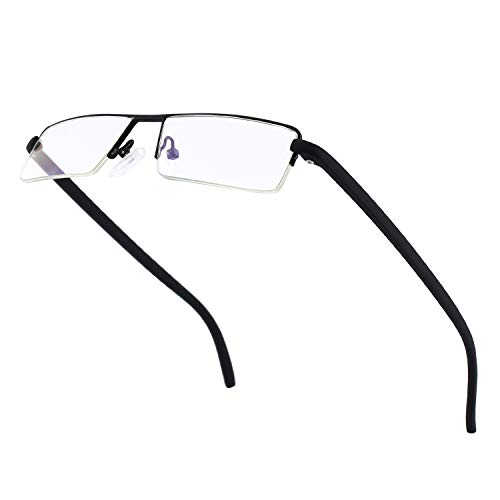 CGID Halben Rand Anti-Blaulicht Lesegerät +2,0, Lesebrille Herren Damen, TR90 Rahmen SBK003