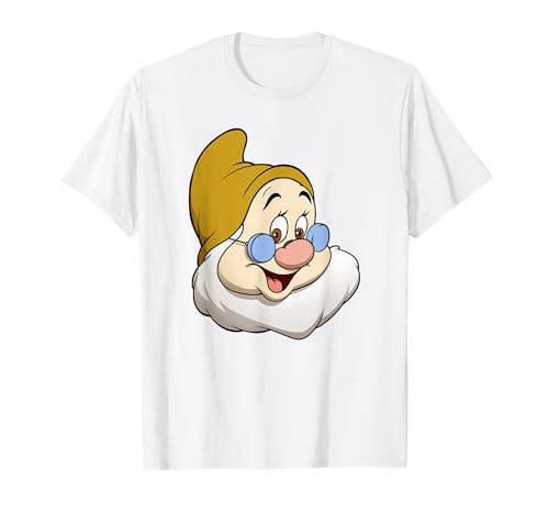 T-shirt Blanche-Neige Prof Disney en coton imprimé grand visage pour adulte