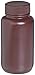 Wheaton 209628 HDPE Leak Resistant Wide Mouth Bottle, 8oz With 43-410 Screw Cap, Amber, 61mm Diameter x 125mm Height (Case Of 72)