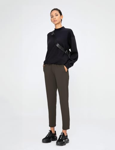 Image of AJISAI 7 /8 Joggers Travel Pants with Pockets Lounge Casual Stretch Workout Pants for Women
