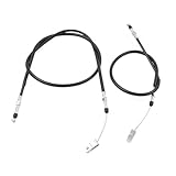 Cnthan7 1 pair LX0269 Parking Cables Left & Right Rear Brake Cable Metal, Plastic For Kawasaki Mule 2500 2510 2520(Gas & For Diesel)