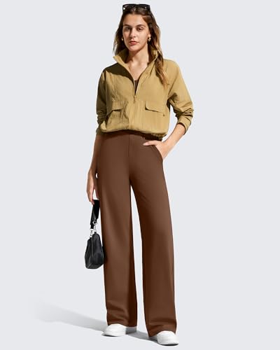 Image of G4Free EverGoing Women's Wide Leg Dress Pants Pull On Stretchy High Waisted Casual Trousers with Pockets