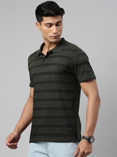 Image of KRYPTIC Men's Ultra-Soft Cotton Rich Casual Printed Half Sleeve Regular Fit Classic Polo T-Shirt - Soft, Cool & Stylish Everyday Wear