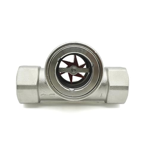 Indicador de flujo visual de acero inoxidable 304 con rosca interior hembra BSPT 3/4" 2