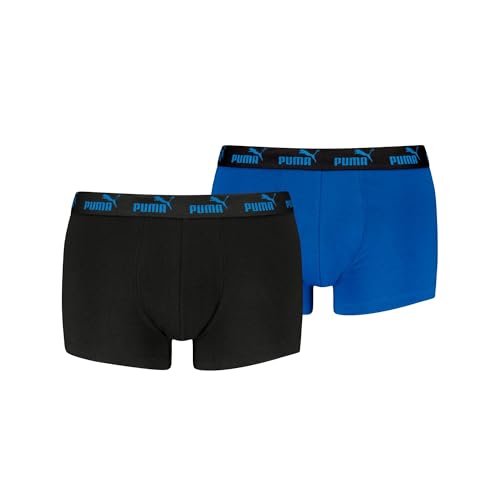 Confezione da 2 pezzi da uomo PUMA Men\'s Elements Trunk, Black/Blue, XXL (2er Pack)