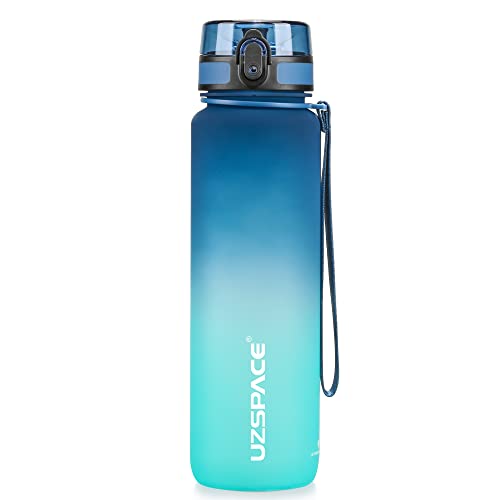 UZSPACE Botella Agua Deportiva,500ml/800ml/1000ml/1.5l, Tritan Botella Agua Sin BPA. Evitar Fugas de Agua y Ideal para el Ejercicio y los Deportes al Aire Libre
