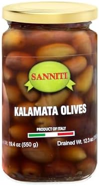 Sanniti Italian Kalamata Whole Olives, 19.4 oz (550 g)