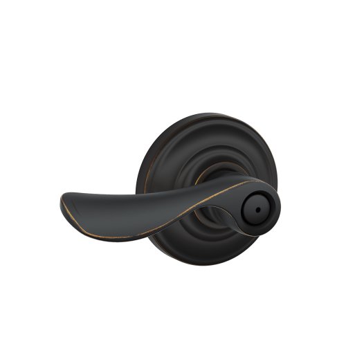 Schlage Champagne Privacy Lever, Andover Rose, Aged Bronze - FA40CHP716/F40CHP716AND