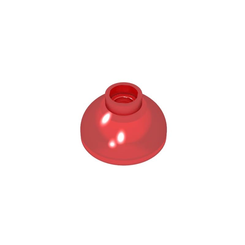 15395 Round Brick Brick Round 2x2 Dome Bottom [Open Stud] 50 Pieces GDS-1224 Compatible with Lego Building Blocks Color:Trans Red