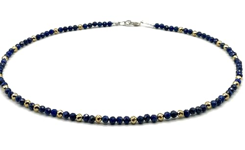 Collier lapislazuli et hématite dorée, l'expression de votre force intérieure - 4