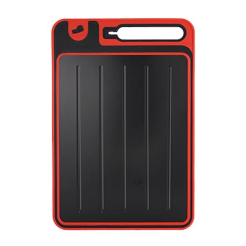 Tabla de cortar carne, tabla de descongelación para cocina, tabla de descongelación de carne con afilador, tablas de cortar multifuncionales para descongelar carne de 14.57 x 9.84 x 0.39 pulgadas para
