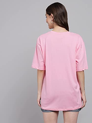 Image of FUNDAY FASHION Women Cotton Half Sleeve Oversized T-Shirt (Pack of 2)