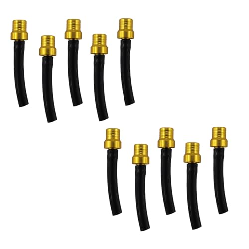 Image of PRO BAT 10 Pack One Way ATV Dirt Bike Fuel Tank Cap Gas Cap Tube Vent Breather for Dirt Pit Bike Quad Mini Bike Off-road Motorcycle PW50 PW80 TW200 CRF XR CR KX Black&Golden
