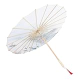Décoration de parapluie chinois - fabriquée en tissu et en bois pour une utilisation durable à long terme, parapluie de style chinois
