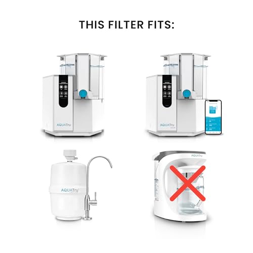 AquaTru 1 Year Replacement Filters Combo Pack for Classic, Classic Smart, and Under Sink Models - Includes 2 Pre-Filters & 1 Carbon Filter for AquaTru Water Purifier