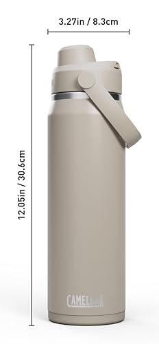 Image of CamelBak Thrive Chug Insulated Stainless Steel Water Bottle, Cold Retention with High Flow Lid for Everyday Hydration and Active Use, 25oz, Stone