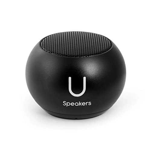 Fashionit U Mini - Small Bluetooth Speaker Wireless - Mic & Remote Shutter, Portable Bluetooth Speakers, Rich Sound for Home & Outdoor, Stocking Stuffers, White Elephant Gifts for Adults - Black
