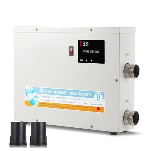 Mxmoonant SPA Heater, 18KW 220V Swimming Pool Heaters Hot Tub Water Thermostat with Touchscreeen for Above Ground Inground Pool, Spa, Bathtub