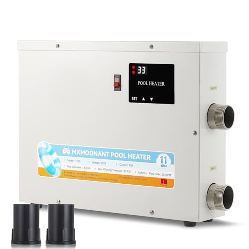 Mxmoonant SPA Heater 11KW 220V Swimming Pool & Hot Tub Water Heater