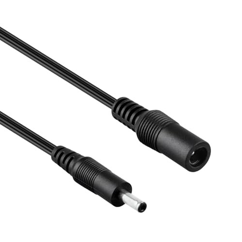 MDCGPower CCTV DC Power Adapter Cable 5.5x2.1mm Female Jack Socket to 3.5x1.35mm Male Plug