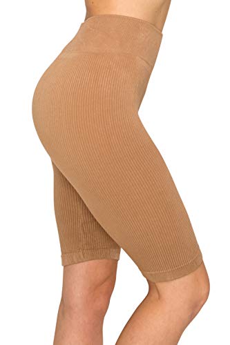 Image of ALWAYS Faux Leather Shorts - High Waist Active Stretch Yoga Short Pants for Women