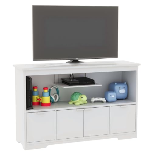 Milliard TV Stand for Living Room, Storage Organizer Entertainment Center, TV Console Gaming Desk Cabinet for Bedroom and Playroom, Kids Toy Storage Organizer, 47