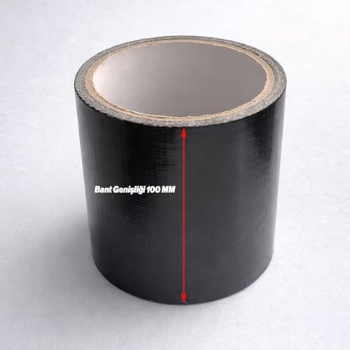 Siyah Tamir Bandı 100 MM x 10 MT Yüksek Dayanımlı Su Geçirmez Güçlü Yapışkan Çok Amaçlı Onarım Bandı - Görsel 6