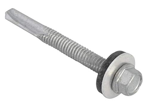 TechFast Heavy Duty Sheet to Steel Roofing Screws, Multi-coloured, 5.5 x 51mm