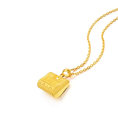 CHOW SANG SANG 999.9 24K Solid Gold Price-by-Weight 3.36g Gold Longevity Pendant for Tiny Size 71639P | Not Include the Necklace4