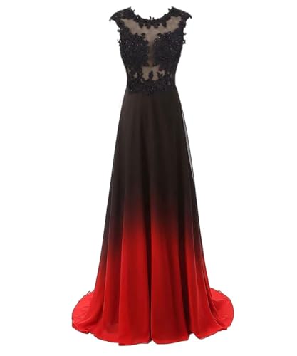 Asulla Womens Ombre Prom Evening Dresses Sequins Chiffon Long Homecoming Dresses for Teens