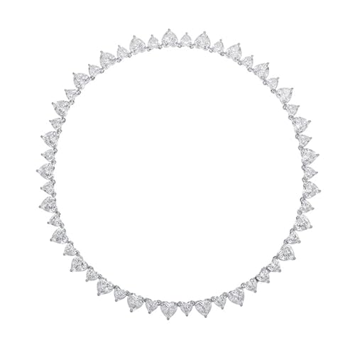 Collier argent femme moissanite 45,7 cm pour sublimer un décolleté sans effort