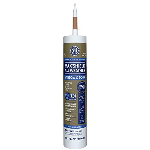 GE Sealants & Adhesives-2709203 Window & Door Max Shield All Weather - Light Brown, 10.1 Ounce