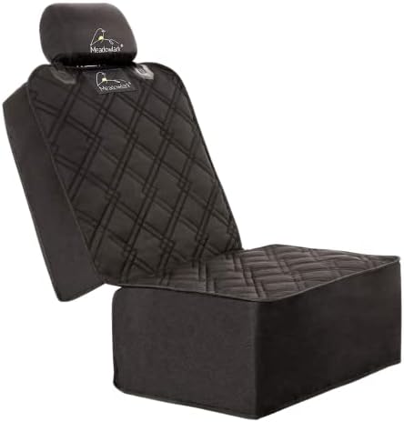 Meadowlark Dog Car Seat Cover for Front Seat, Water Repellent Dog Seat Covers for Cars, Dog Accessories, Durable Nonslip Washable Dog Car Seat Protector for Pet Fur w/Free Seat Belt + Headrest Cover