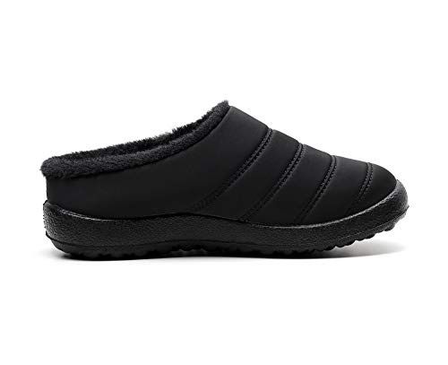 Slippers for Women Men, Fur Lined Indoor Bedroom Mules Comfort Outdoor Anti-Skid Plush House Shoes Slip On Comfortable Backless Snow Boots3