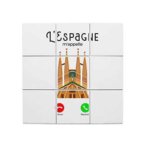 Carreaux Céramique Barcelone Sagrada Familia 45x45 cm - Lot de 9 Carreaux Décoratifs