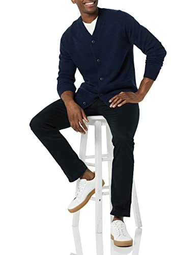 Amazon Essentials Men's Lambs Wool V-Neck Cardigan Sweater with Pockets (Previously Goodthreads)3