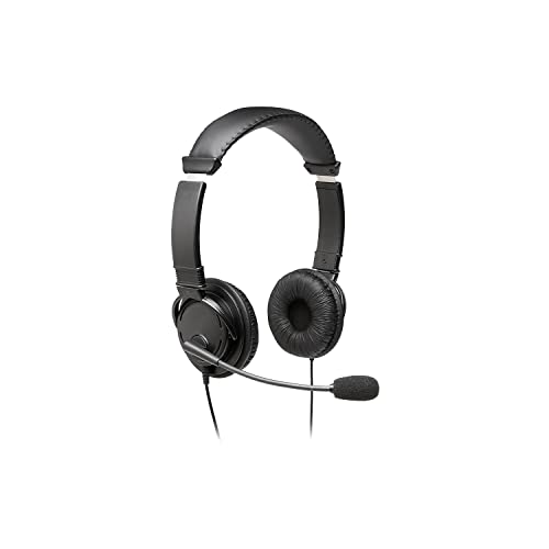 Image of Kensington Hi-Fi Headphones with Microphone (K97603WW), Black, Universal, 3.5mm