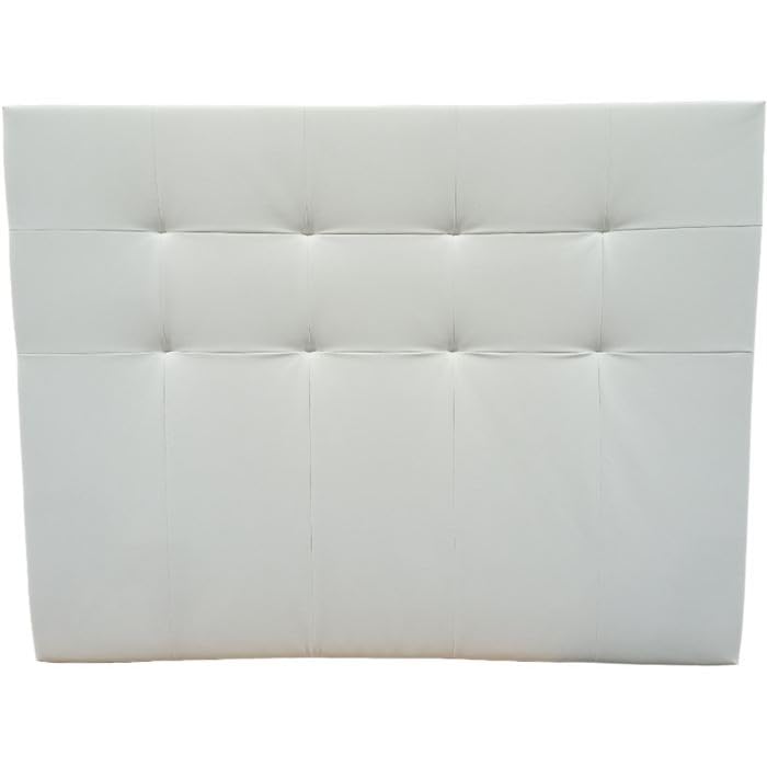 Shiito | Modelo Olson JC - Cabecero tapizado en Polipiel | Acabado en Color Blanco - 150x50x4 cm