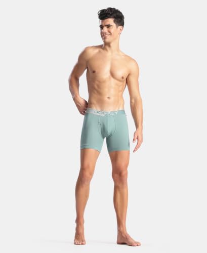 Image of Jockey MM06 Men Microfiber Mesh Elastane Active Wear Long Trunk Boxer Brief