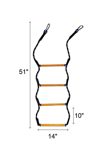 image for MVBouresu Boat Rope Ladder, Heavy Duty Climbing Rope 450Lbs Strength, 