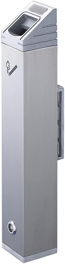 Cigarette bin Outdoor freestanding Wall-Mounted Stainless Steel Outdoor Round Ashtray Trash Can Hotel Lobby Shopping Mall Cigarette Butt Collector Cigarette bin Outdoor (Color : Grey)