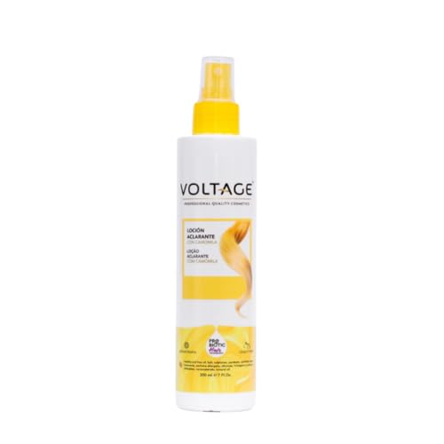 Voltage Cosmetics - Aclarante con Camomila – Rubio Natural Progresivo – 200 ml – Prebiotic Hair Technology – Cabellos Naturales – Profesional y Sin Sulfatos, Parabenos ni Alcohol
