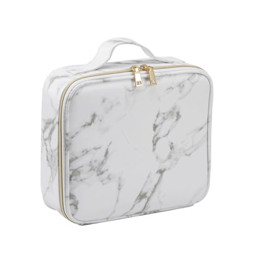 Bolsa para maquillaje de mujer iplusmile, neceser ligero de diseño marmoleado para viaje diario